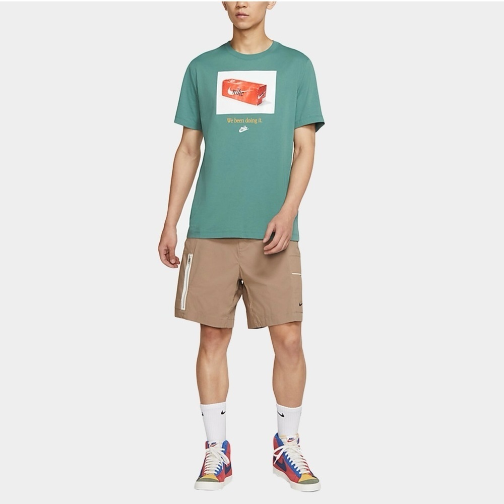 Nike We Been Doing It Shoe Box Graphic T-shirt Men Small Green